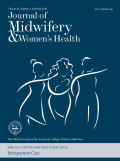 Journal Of Midwifery & Women's Health: Volume 65, Number 3, May/June 2020