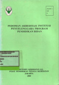Pedoman Akreditasi Institusi Penyelenggaraan Program Pendidikan Bidan