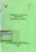 Pedoman Evaluasi Program Pendidikan Bidan